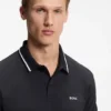 Paddy slim-fit polo shirt in interlock cotton