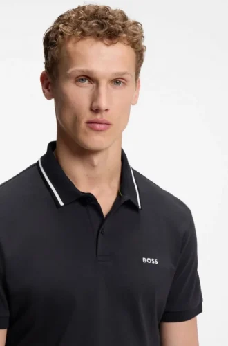 Paddy slim-fit polo shirt in interlock cotton
