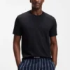Pajama T-shirt in cotton with printed branding