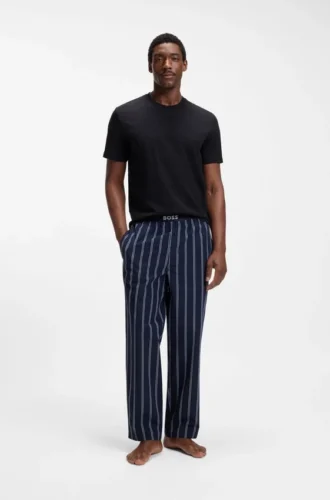 Pajama T-shirt in cotton with printed branding