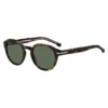 Patterned-acetate sunglasses with silver-tone hinges
