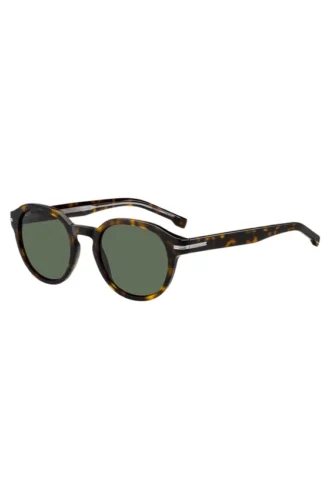 Patterned-acetate sunglasses with silver-tone hinges Patterned-acetate sunglasses with silver-tone hinges
