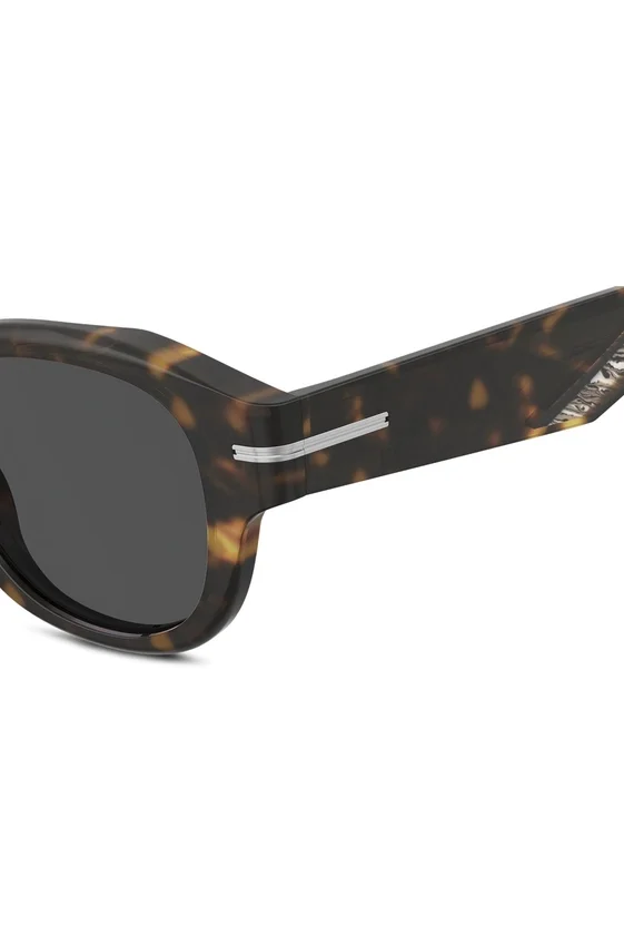 Patterned-acetate sunglasses with silver-tone hinges Patterned-acetate sunglasses with silver-tone hinges