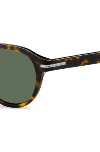 Patterned-acetate sunglasses with silver-tone hinges Patterned-acetate sunglasses with silver-tone hinges