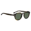 Patterned-acetate sunglasses with silver-tone hinges