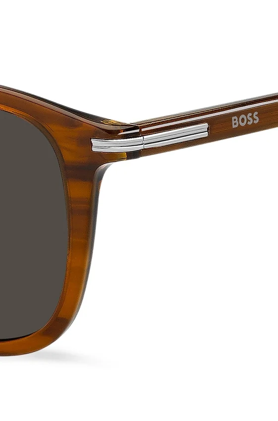 Patterned-acetate sunglasses with temple stripe Patterned-acetate sunglasses with temple stripe