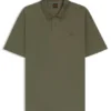 Patterned-collar polo shirt in cotton piqué