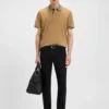 Patterned-collar polo shirt in pima cotton Patterned-collar polo shirt in pima cotton