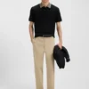 Patterned-collar polo shirt in pima cotton Patterned-collar polo shirt in pima cotton