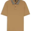 Patterned-collar polo shirt in pima cotton Patterned-collar polo shirt in pima cotton