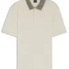 Patterned-collar polo shirt in pima cotton Patterned-collar polo shirt in pima cotton