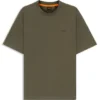 Patterned-collar T-shirt in cotton jersey