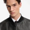 Patterned-leather jacket in a regular fit Patterned-leather jacket in a regular fit