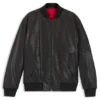 Patterned-leather jacket in a regular fit Patterned-leather jacket in a regular fit