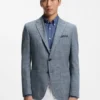 Patterned regular-fit jacket in a cotton blend