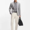 Patterned regular-fit jacket in a cotton blend Patterned regular-fit jacket in a cotton blend