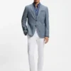 Patterned regular-fit jacket in a cotton blend