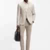Patterned regular-fit jacket in a cotton blend