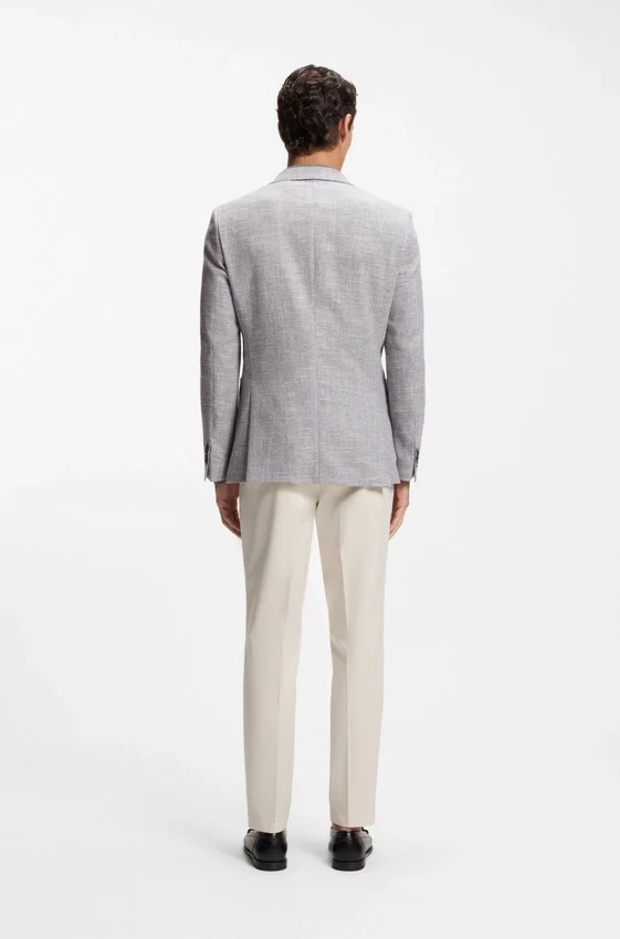 Patterned regular-fit jacket in a cotton blend Patterned regular-fit jacket in a cotton blend