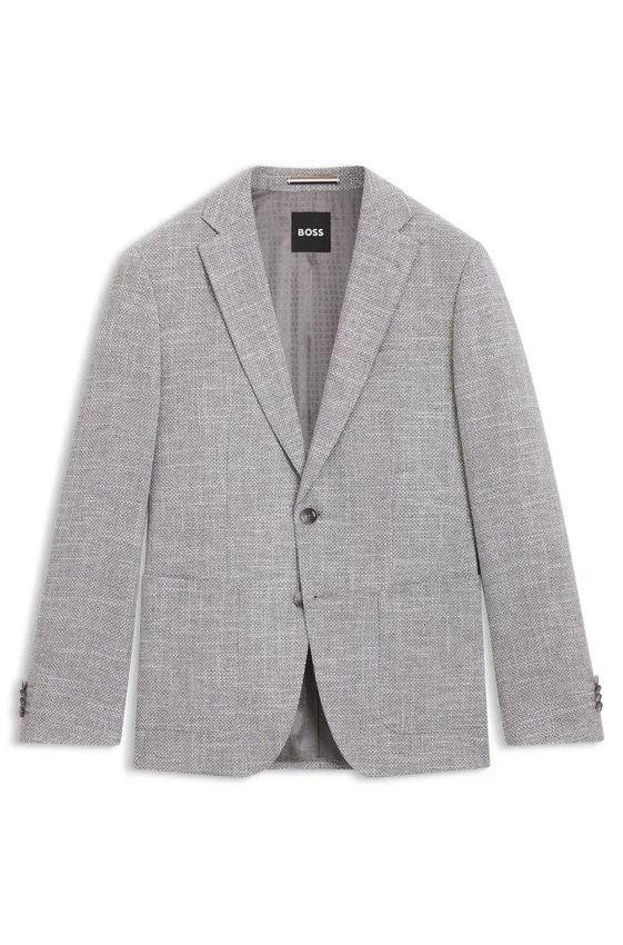 Patterned regular-fit jacket in a cotton blend Patterned regular-fit jacket in a cotton blend