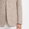 Patterned regular-fit jacket in a linen blend Patterned regular-fit jacket in a linen blend