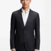 Patterned regular-fit jacket in virgin wool