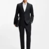 Patterned regular-fit jacket in virgin wool