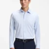 Patterned regular-fit shirt in cotton jersey