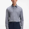 Patterned regular-fit shirt in cotton jersey