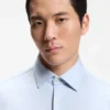 Patterned regular-fit shirt in cotton jersey