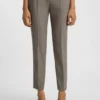 Patterned regular-fit trousers in a wool blend