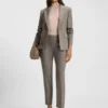 Patterned regular-fit trousers in a wool blend