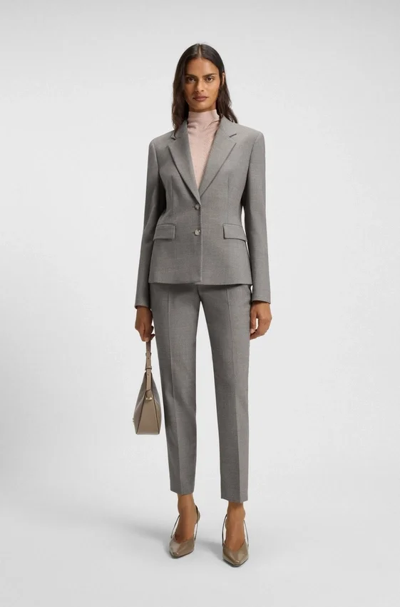 Patterned slim-fit blazer in a wool blend Patterned slim-fit blazer in a wool blend