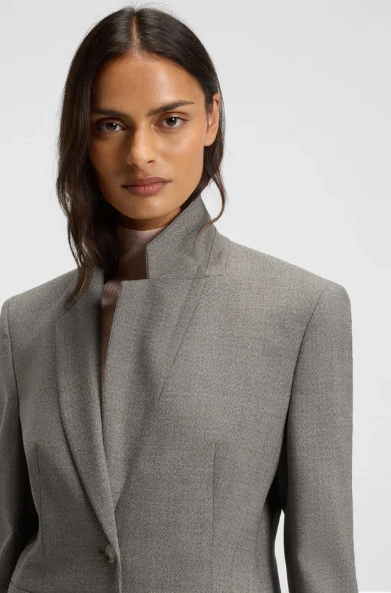 Patterned slim-fit blazer in a wool blend Patterned slim-fit blazer in a wool blend
