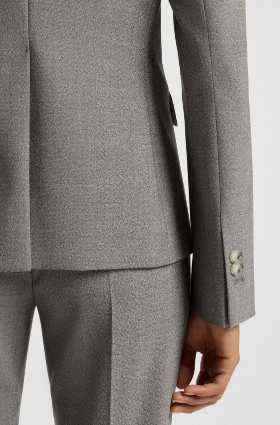 Patterned slim-fit blazer in a wool blend Patterned slim-fit blazer in a wool blend