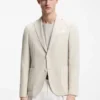 Patterned slim-fit jacket in a cotton blend Patterned slim-fit jacket in a cotton blend