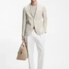 Patterned slim-fit jacket in a cotton blend Patterned slim-fit jacket in a cotton blend