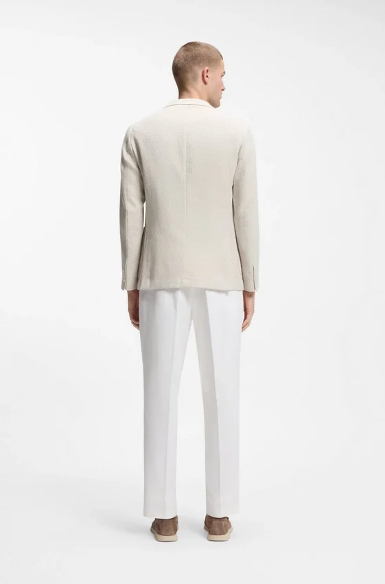 Patterned slim-fit jacket in a cotton blend Patterned slim-fit jacket in a cotton blend