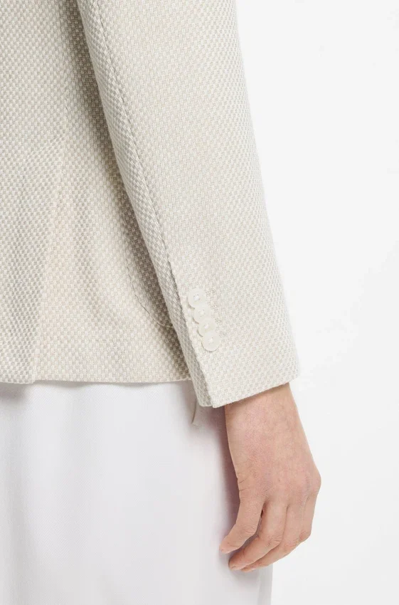 Patterned slim-fit jacket in a cotton blend Patterned slim-fit jacket in a cotton blend