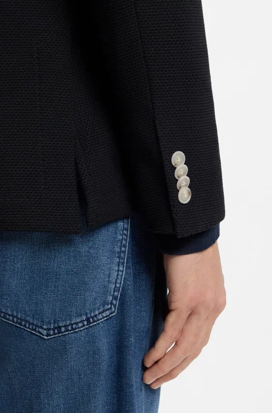 Patterned slim-fit jacket in a cotton blend Patterned slim-fit jacket in a cotton blend