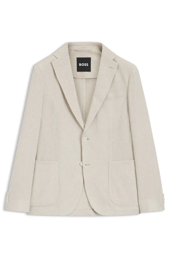 Patterned slim-fit jacket in a cotton blend Patterned slim-fit jacket in a cotton blend