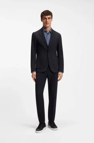 Patterned slim-fit jacket in a wool blend