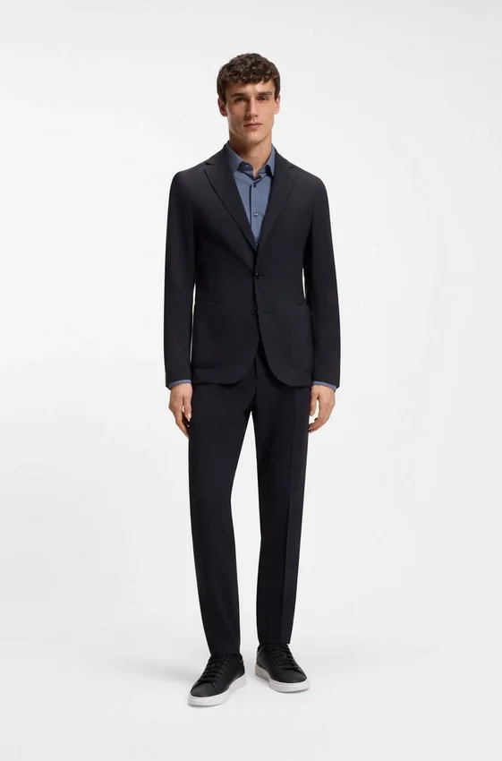 Patterned slim-fit jacket in a wool blend Patterned slim-fit jacket in a wool blend