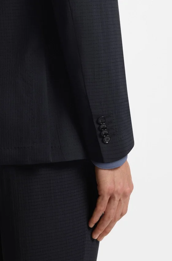 Patterned slim-fit jacket in a wool blend Patterned slim-fit jacket in a wool blend