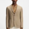 Patterned slim-fit jacket in comfort-stretch cloth