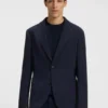 Patterned slim-fit jacket in comfort-stretch cloth