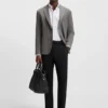 Patterned slim-fit jacket in comfort-stretch cloth