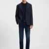 Patterned slim-fit jacket in comfort-stretch cloth