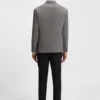 Patterned slim-fit jacket in comfort-stretch cloth