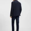 Patterned slim-fit jacket in comfort-stretch cloth